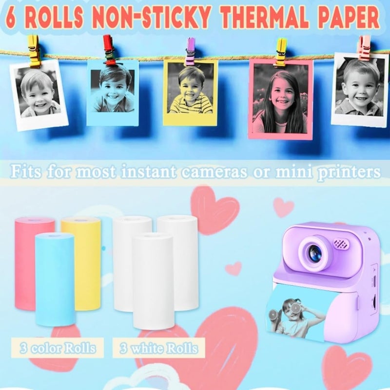 OMGFUNAA 15 Rolls 2-in-1 Mini Printer Paper - 9 Sticky Rolls & 6 Plain Rolls Compatible with M02/T02 Printers(Remove Inner Paper Holder), Thermal Sticker Paper for Photos, Lists, Study Notes & Scrapbooking - Image 3